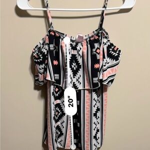Tribal Print Spaghetti Strap Top